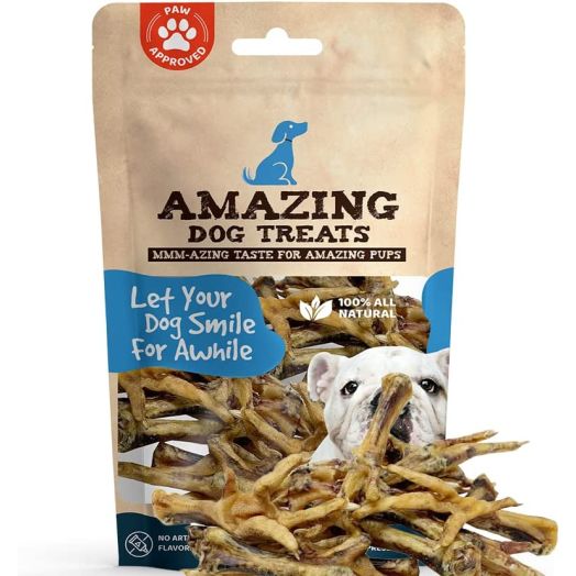 Amazing Dog Treats - Chicken Feet Dog Treats - All Natural Single Ingredient Chicken Feet for Dogs Grade Chicken Feet Dog Chew Bones - Tasty Chicken Treats for Dogs