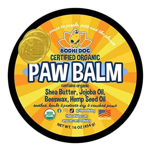 USDA Certified Organic Paw Balm for Dogs | 2/4/8oz | Natural Soothing & Healing for Dry Cracking Rough Pet Skin | Protect & Restore Cracked and Chapped Dog Paws & Pads | Better Than Paw Wax (16oz)