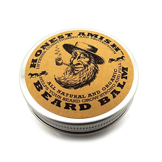 Honest Amish Beard Balm Leave-in Conditioner - Made with only Natural and Organic Ingredients - 2 Ounce Tin