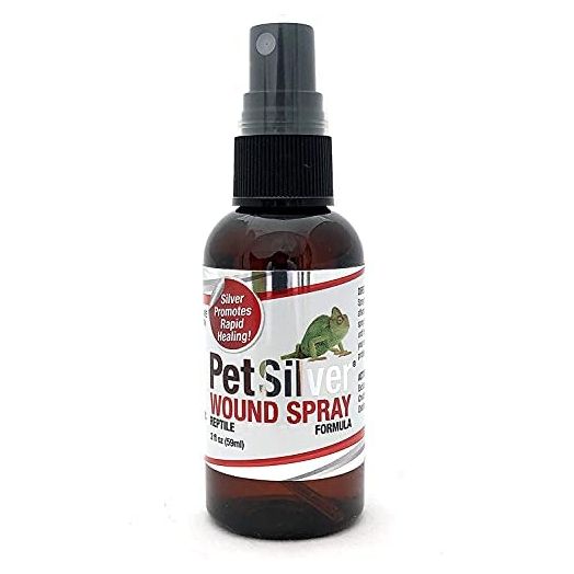 PetSilver Wound Reptile, Snake & Amphibians Formula with Chelated Silver - Made in USA - Vet Formulated - Natural Pain Free Formula - Relief Support for Skin Issues, Sores, Scale Rot 2 fl oz