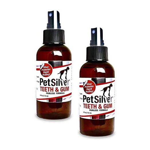 PetSilver Teeth & Gum Spray for Dogs and Cats with Chelated Silver - Made in USA