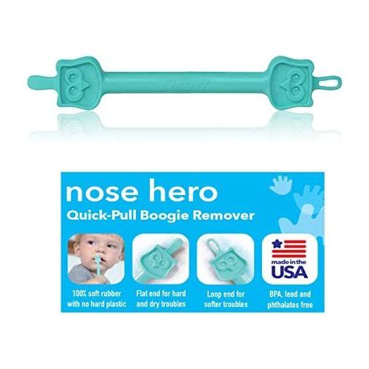 Eztotz Nose Hero - Baby Nose and Ear Cleaner Tool - Made in USA 100% Soft Flexible Rubber Infant Booger Picker - Essential Baby Care Products - Nasal Boogie Sucker Tool - Safe, BPA Free