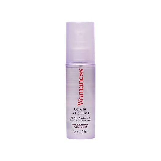 Womaness Gone in a Hot Flash Body Cooling Mist - Refreshes & Deodorizes for Hot Flash Relief - Menopause Support for Women, Hot Flashes - Micro Body Mist, Essential Oil Scent Body Spray (3.4 Oz)