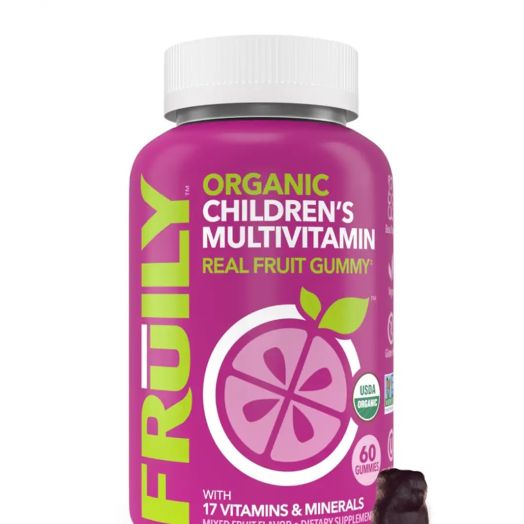 Fruily Organic Childrens Multivitamin, Mix Fruit Flavor - 60 Gummies