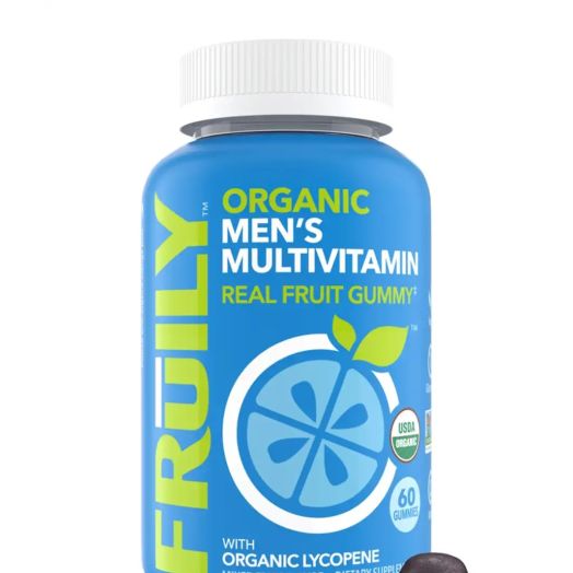 Fruily Organic Mens Multivitamin, Mix Fruit Flavor - 60 Gummies