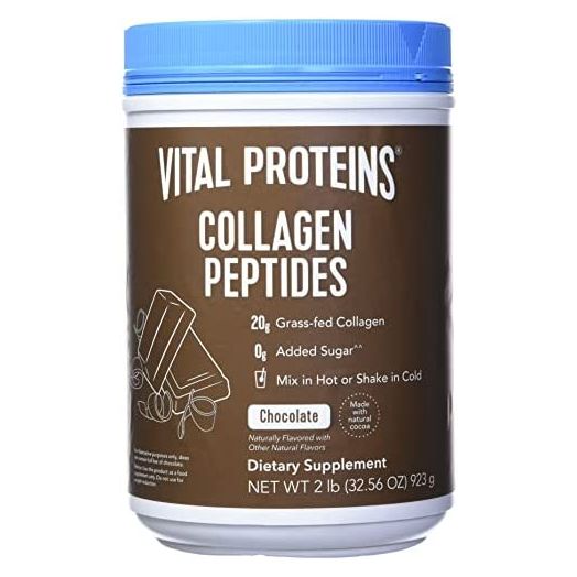 Vital Protein Collagen Peptides, Pasture Raised, Grass Fed, Paleo Friendly, Gluten / Zero Sugar Dairy Free, Chocolate, 32.56 Oz