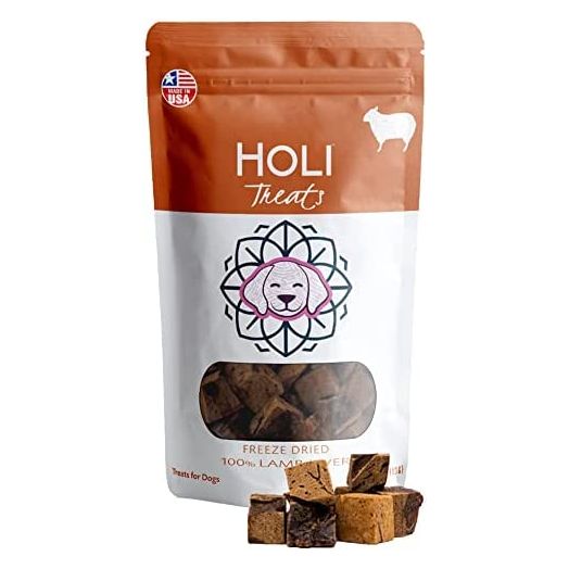 HOLI Freeze Dried Dog Treats - Human Grade, Single Ingredient - Made in USA Only – Grain Free, Gluten Free, Soy Free – 100% All Natural (Beef Liver, Chicken, Salmon, Turkey, Lamb Liver, Rabbit)