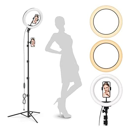 GearLight 12" LED Ring Light Stand and Phone Holder - Selfie Light Tripod w/ Adjustable Height and Lighting Modes for TikTok, YouTube, Zoom, Video Recording, Computer, Makeup & Photography