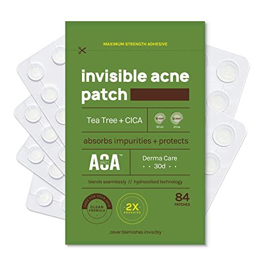 AOA Studio Absorbing Cover Healing Invisible Acne Patch Blemish Spot, Treatment, Facial Acne Patch Vegan, Cruelty Free, Hydrocolloid, Two Sizes 10mm 12mm (Total 84 Counts)
