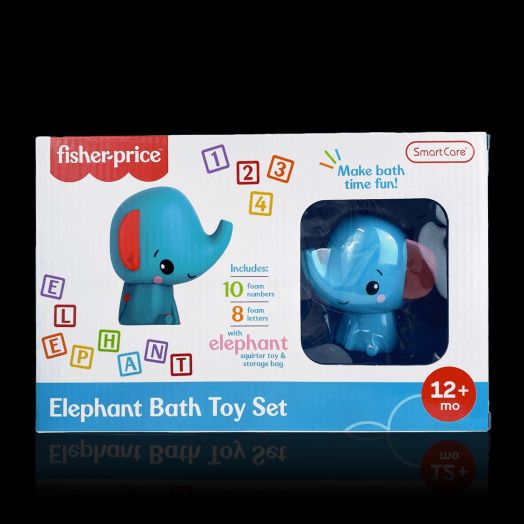 Fisher-Price Elephant Bath Toy Play Set, 19 Pieces