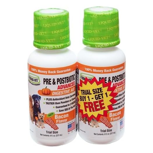 Liquid-Vet K9 Pre & PostBiotic Advanced (Bacon, 8oz/2Pack)
