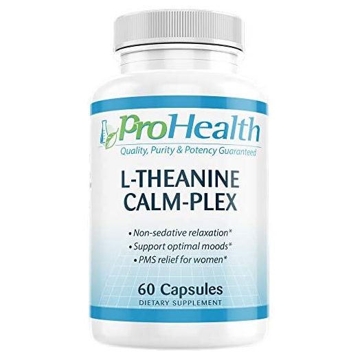 L-Theanine Calm-Plex with GABA and 5-HTP (Suntheanine) (100 mg, 60 Medium Capsules) by ProHealth