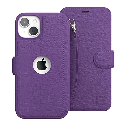 LUPA Legacy iPhone 13 Wallet Case - Case with Card Holder - [Slim + Durable] for Women and Men - iPhone 13 Flip Cell Phone case - Faux Leather - Folio Cover - Purple