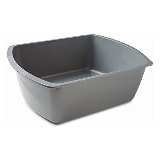 Wash Basins – Rectangular Plastic Hospital Bedside Soaking Tub [1 Pack] Small 7 Quart Graduated Bucket - Portable Washbasin for Washing, Cleaning, Foot Bath, Washing Dishes, Face Cleansing Bowl