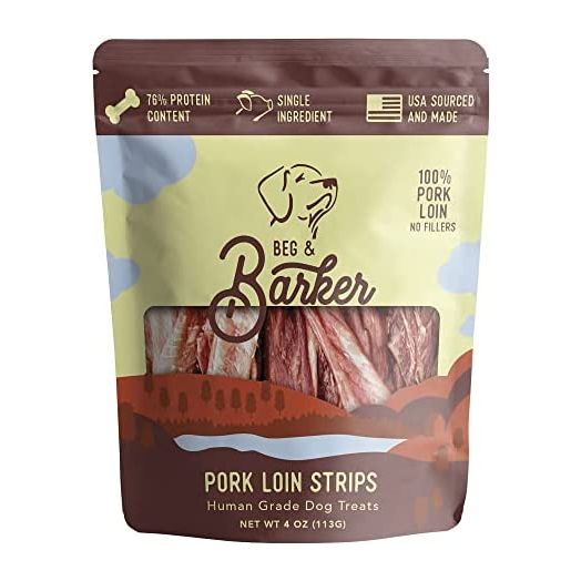 Beg & Barker Jerky for Dogs - Dog Training Treats - Natural Dog Treats Made in The USA - Grain Free, Diabetic-Friendly, High Protein, Sugar-Free