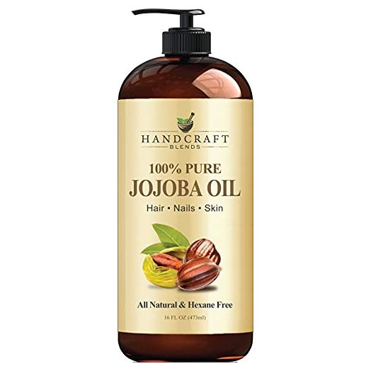 Handcraft Jojoba Oil 16 fl. oz – 100% Pure & Natural Jojoba Oil for Skin, Face, and Hair – Deeply Moisturizing Anti-Aging Jojoba Oil for Men and Women