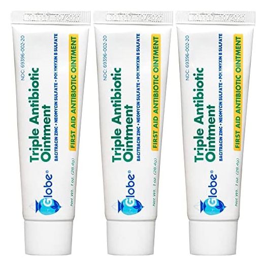 Globe Triple Antibiotic Ointment, 1oz First Aid Ointment (3 Pack)