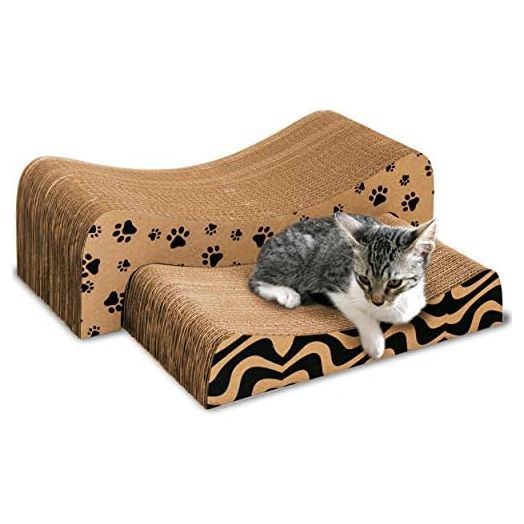 Cat Scratcher (2 in 1) - Cat Scratching Board - Cat Scratchers for Indoor Cats - Cardboard Cat Scratcher - Cat Scratch Pad - Rascadores para Gatos (L)