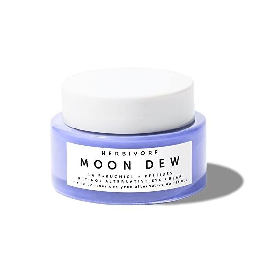 Herbivore Botanicals Moon Dew 1% Bakuchiol + Peptides Retinol Alternative Eye Cream - Smooth & Firm Eyes in 10 Minutes (0.5 oz)