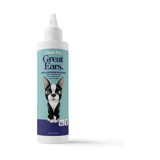 Great Pets Dog Ear Cleaner - Advanced Ear Cleaning Solution for Dogs (8oz Bottle), Dog Ear Wash Rinse, Cleanser - Cleans Wax, Removes Irritation, Itching and Infection, Safe for Puppy Senior Ears
