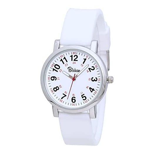 Blekon Original Nurse Watch for Medical Professionals and Students – Various Scrub Colors, Easy Read Dial, Military Time with Second Hand, Silicone Band, 3 ATM Water Resistant