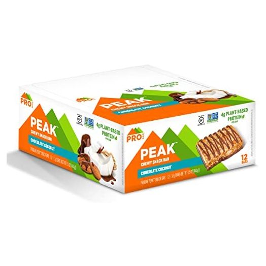 PROBAR - Peak Bar, Chocolate Almond Coconut Snack Bars, 4g Protein, Non-GMO, Gluten-Free (Pack of 12)