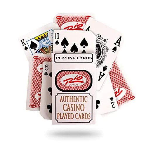 Authentic Las Vegas Casino Cards - 8-Pack | Matte Finish | Corner Clipped | Assorted Casino Games | No Joker | Card Games, Poker | Genuine Decks from Nevada Casinos