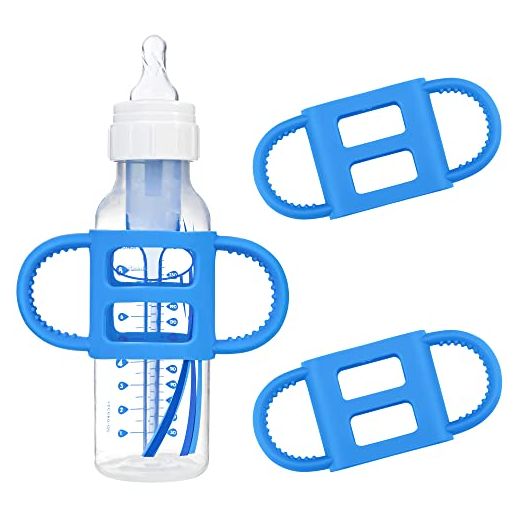 [3 Pack] Impresa Bottle Handles for Dr Brown Baby Bottles - Teach Babies to Drink Independently with Impresa Baby Bottle Handles for Dr. Brown Sippy Bottle - Baby Bottle Holder for Easy Grip