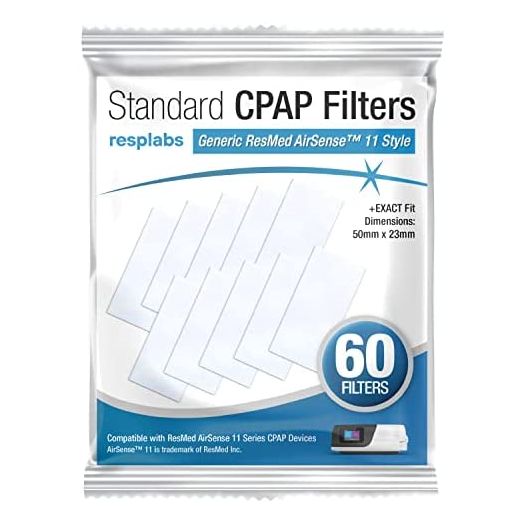 resplabs CPAP Filters, Compatible with The ResMed AirSense 11 Machine, 60 Filter Pack