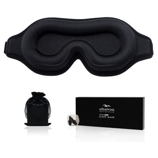 Sleep Mask for Men Women, 3D Contoured Cup Eye mask Blindfold, Block Out Light (Upgraded)