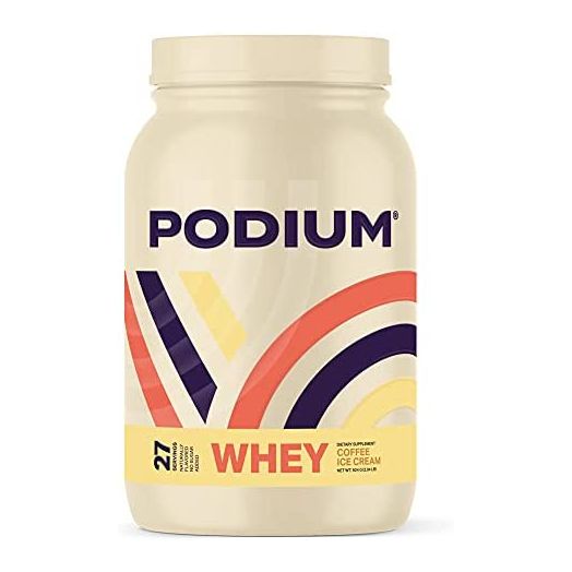 Podium Nutrition, Whey Protein Powder, Coffee Ice Cream, 27 Servings, 25g of Whey Protein Per Serving, Gluten Free, Soy Free
