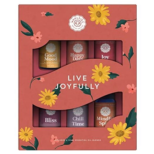 Live Joyfully Essential Oil Blends Collection | 100% Pure & Undiluted | Includes Good Mood, Happy Days, Joy, Bliss, Chill Time, & Mindful Spirit | 10 ML