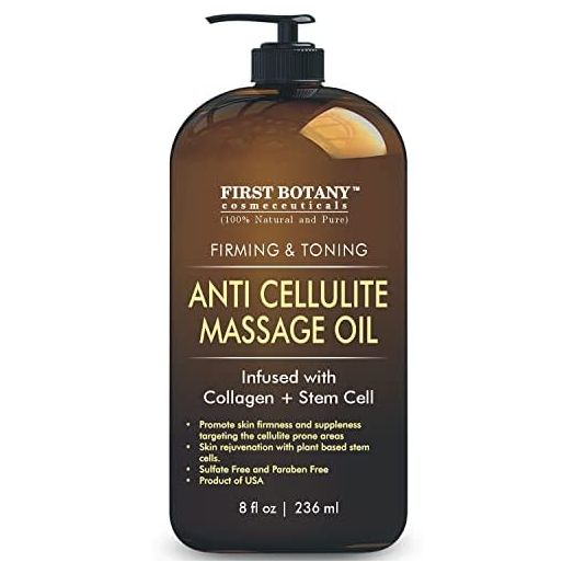 First Botany Anti Cellulite Massage Oil, Collagen & Stem Cell, Natural