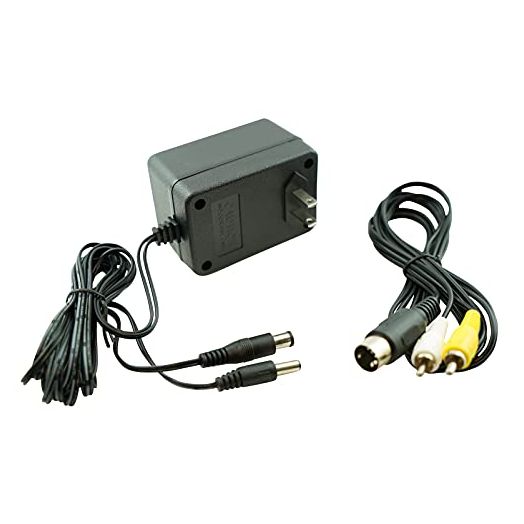WirelessFinest Audio Video RCA AV Cable Adapter Cord + AC Power Supply To External TV Screen Monitor For SEGA Genesis 1 Original MK1601 First 16 Bit Version ONLY Gaming Systems Console Game Bundle Set