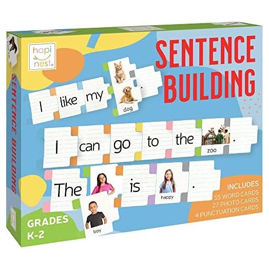 Hapinest Sentence Building Learning Game for Kids | Grammar Reading and Speech Therapy Activities | Kindergarten 1st Grade Special Education Classroom Must Haves for Teachers and Homeschool