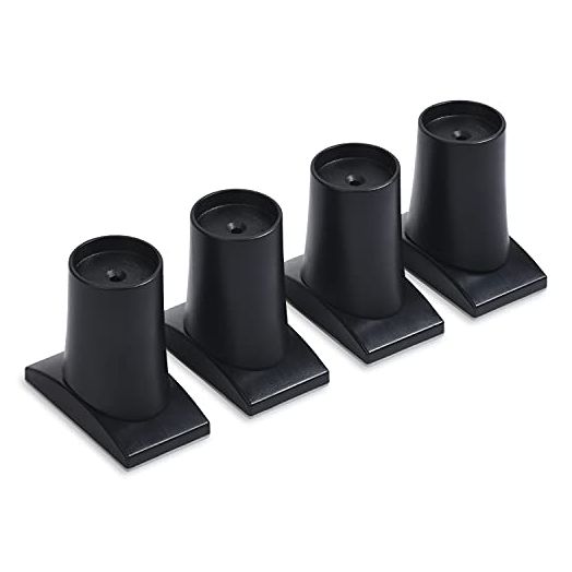 Wall Nanny Extender - 6 Inch Baby Gate Extension Kit (Made in USA) Extends Pressure Gates + Protects Walls + Stabilizes Gate - for Child, Pet & Dog Gates - Works on Stairs - Protector (4 Pack) Black