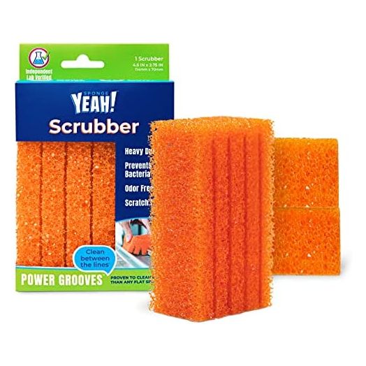 Sponge Yeah! Scrubber 3 Pack – Heavy Duty Non Scratch Scouring Sponges for Kitchen and Household Cleaning, Scrubbing Pots, Washing Baked-On Dishes
