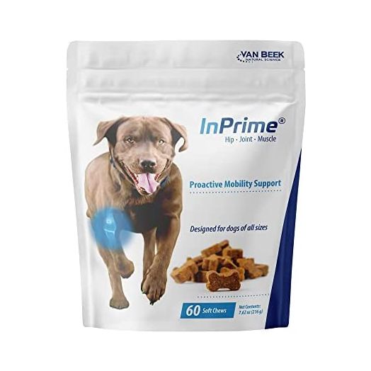 Van Beek-Natural Science InPrime Canine - Natural Joint Support for Dogs - Helps Maintain Normal Joint Mobility & Function - Supports Hip and Joint for Dogs - Palatable Dog Joint Care - (60 Count)