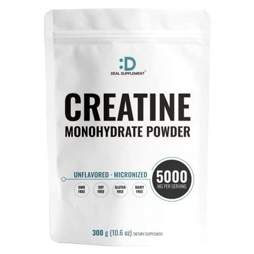 Creatine Monohydrate Powder 300 Grams (10.6oz), Unflavored | Pure | Micronized Creatine Powder, 5000mg(5g) Per Serving, 2 Month Supply, Vegan | Keto, Non-GMO, No Filler, No Additives - 60 Servings