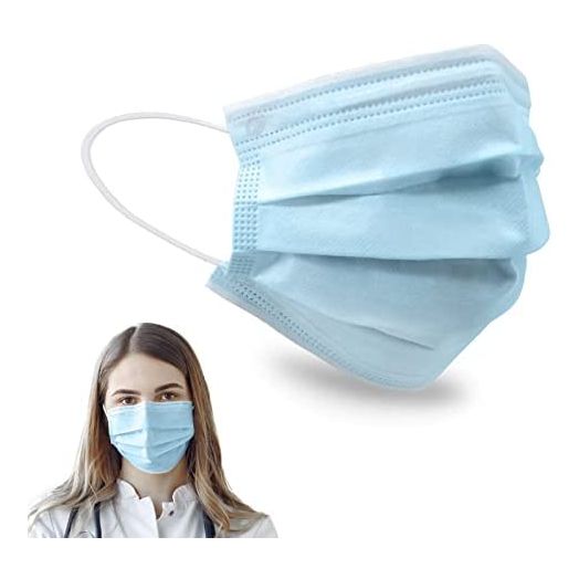 EG EcoGuard Surgical Mask 3-Ply EcoGuard B with Earloop, Made in USA, ASTM Level 3 Procedure Disposable Face Masks for Protection, Medical Grade, 50 Pack (Model No.: ECO01)
