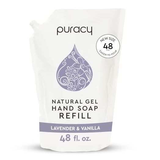 Puracy Organic Hand Soap Refill, For the Professional Hand Washers We’ve All Become, Lavender & Vanilla, Moisturizing Natural Gel Hand Wash Soap, Liquid Hand Soap Refills for Soft Skin, 48 Ounce