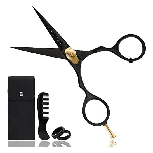 ONTAKI 5.5" Professional Japanese Steel Beard Scissor Salon Shears, Hand Forged Barber Scissors