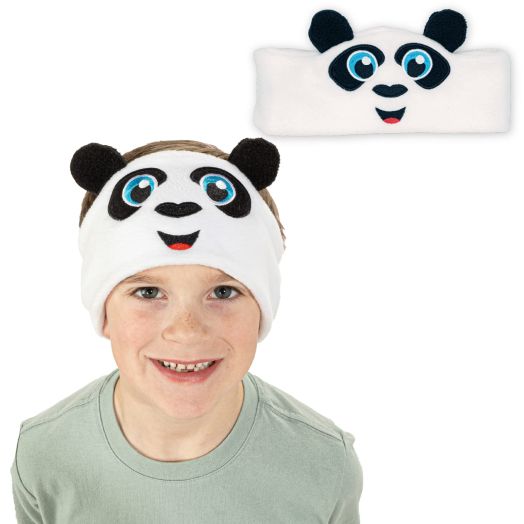 CozyPhones Kids Headphones, Headband Earphones for Children Baby & Toddlers 1-3, Stretchy & Comfy Travel Accessories - Wireless - Happy Panda