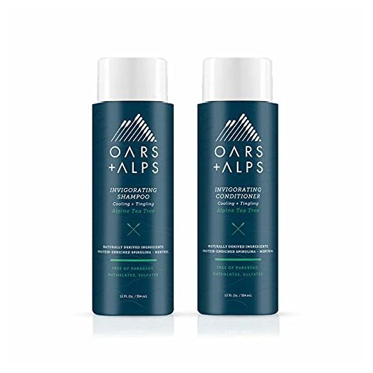 Oars + Alps Mens Sulfate Free Shampoo and Conditioner Set, 12 Fl Oz Each