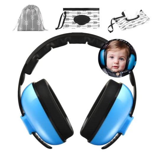 Kiki Babies Baby Noise Canceling Headphones – Infant Headphones with Baby Wipes Dispenser and Travel Bag – Premium Soft Baby Ear Muffs for Concerts, Outdoors, Airplane – Comfortable Design