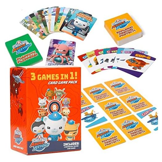 Octonauts Kids Classic Card Games - Memory Game, Go Fish & Old Maid - Fun Family Game for Boys and Girls - Octonauts Party Game Toys - Family Game Night – Three Games Total - Easter Basket Stuffer