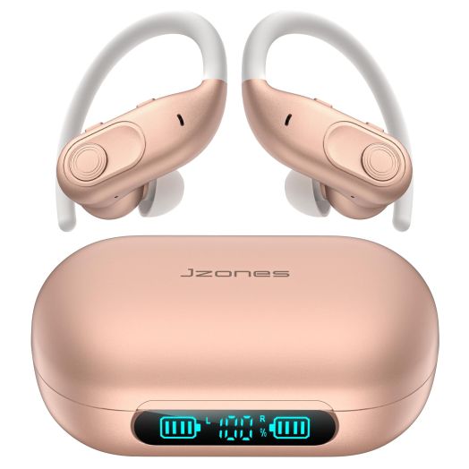 Wireless Earbuds Bluetooth Headphones 130Hrs Playtime with 2500mAh Wireless Charging Case LED Diaplay Hi-Fi Waterproof Over Ear Earphones for Sports Running Workout Gaming