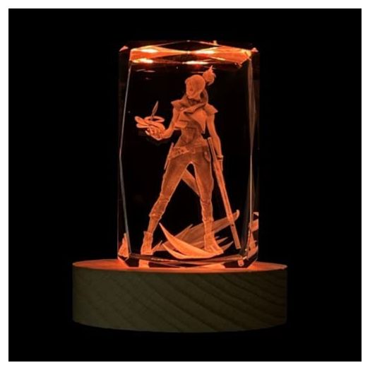 SUPIA ART FACTORY Valorant 3D Crystal Figure, Agent Jett, RGBW LED Lighting Stand