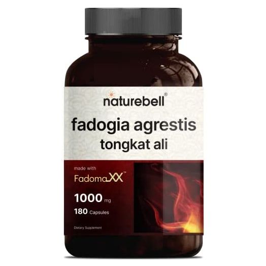 Fadogia Agrestis 600mg Complexed with Tongkat Ali 400mg, 180 Capsules, Optimal Dosage for Enhanced Bioavailability, 20:1 Fadogia Argrestis Extract | Indonesia Tongkat-Ali (Longjack) - 90 Servings