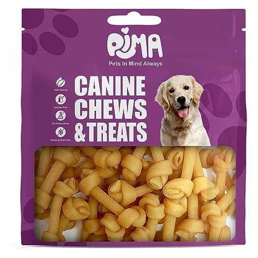 PIMA - Knotted Cheese Yak Cheese Treats for Dogs 15lbs or Smaller, Dog Chew Treats, Knotted Dog Treats, Lactose-Free Dog Treats for Dental Health, No Rawhide Dog Chews, for Smaller Dogs, 32 oz